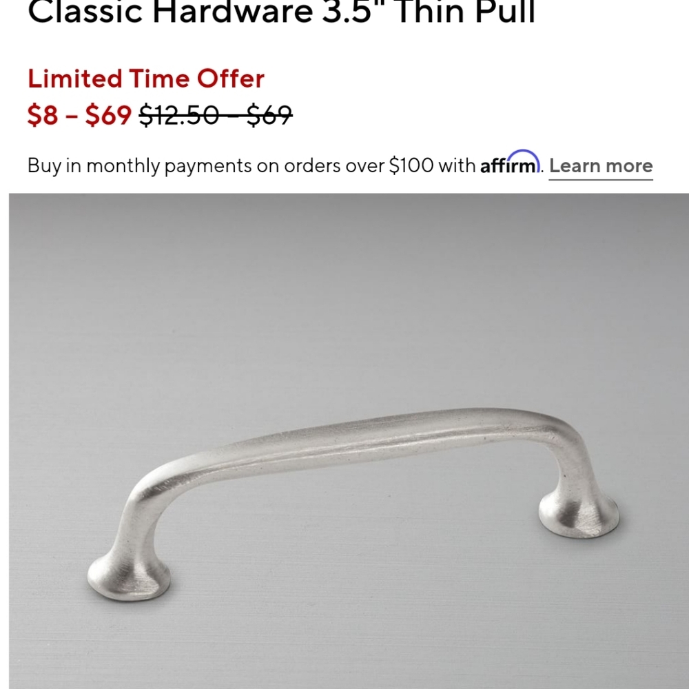 NIB 8  Pottery Barn drawer pulls.